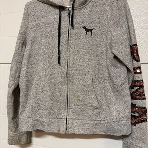 PINK Victoria's Secret Light Gray Hoodie